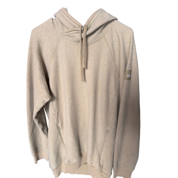 ALO Yoga Tops - Alo Yoga Sherpa Fleece Pullover Hoodie Sage Green Size L